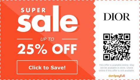 code reduc dior|dior coupon codes.